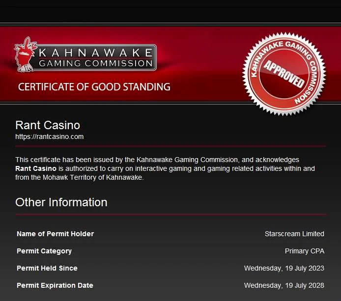 kahnawake licensed casino rant
